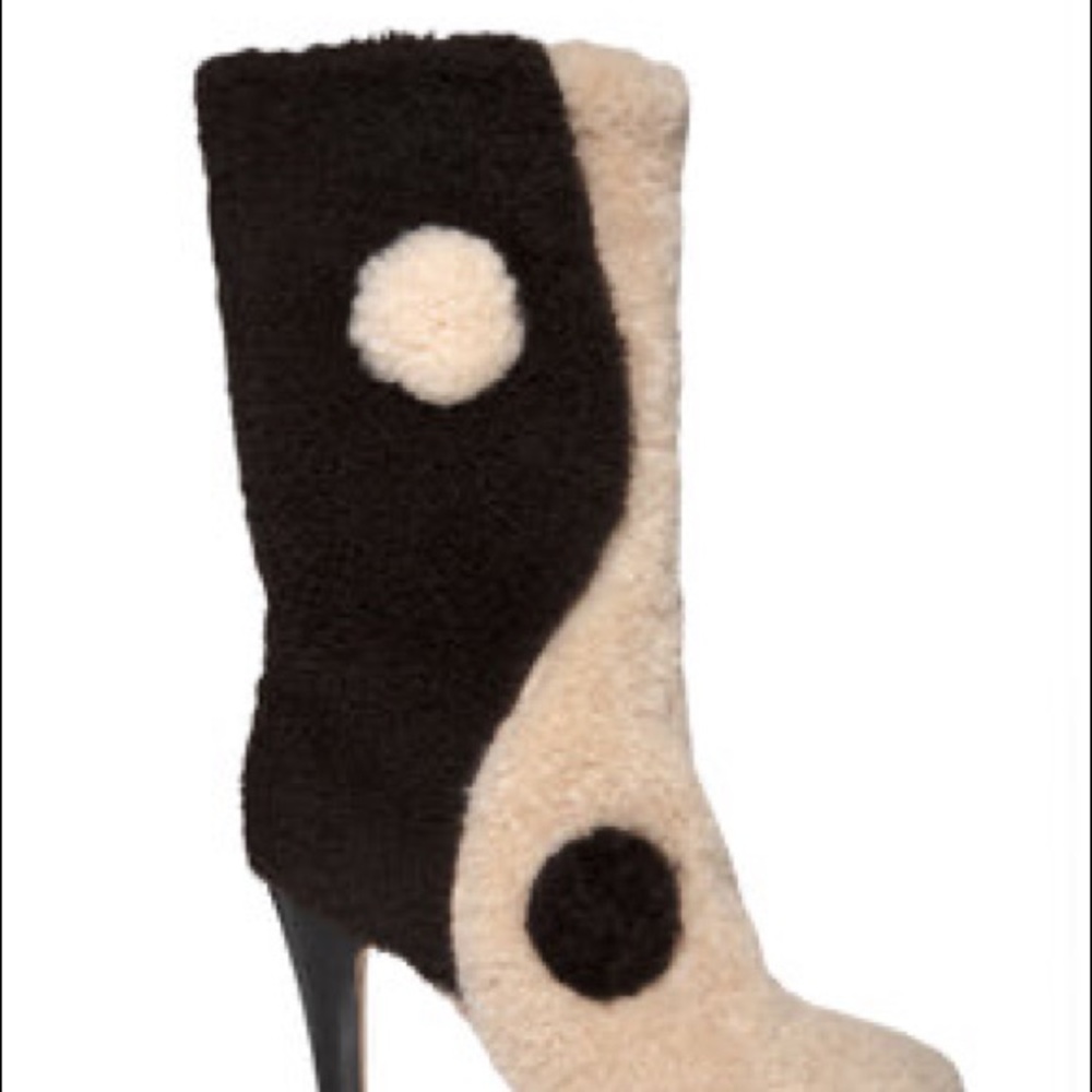 Brother Vellies 2020 Shearling Yin Yang Boots Sz 10 9.5